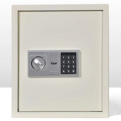 Equal Retro 48L digital safe locker closed front view with PIN keypad