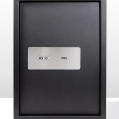 Equal 55L key lock safe front view with stainless steel plate