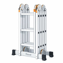 Equal multipurpose aluminium ladder with multi-position configurations