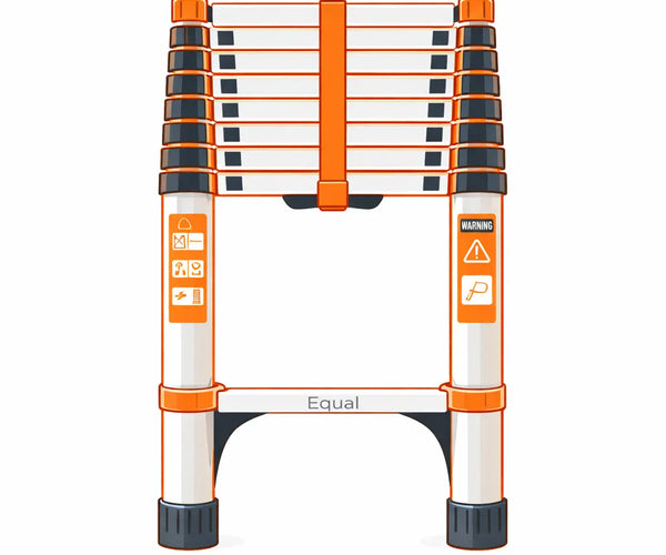 Foldable Telescopic Ladder for Home | 6.5ft to 22ft | EN131 | Equal