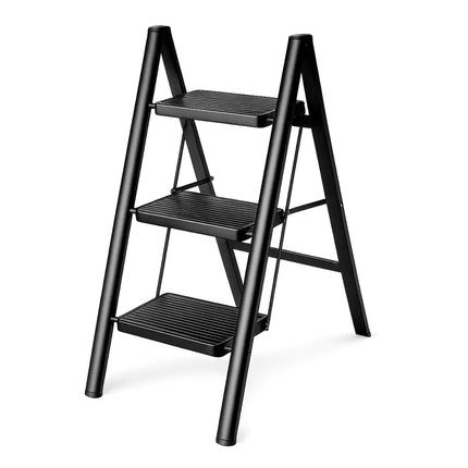 Equal 3-Step Foldable Step Ladder - carbon steel, 150kg capacity, 3-year warranty