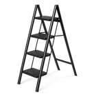 Equal 4 Step Foldable Step Ladder - carbon steel, 150kg capacity, 3-year warranty