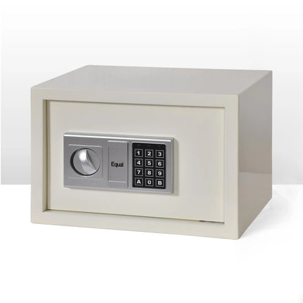 Equal Retro 20L safe locker ivory finish, angled front view