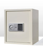 Equal Retro 48L safe locker ivory finish, angled front view