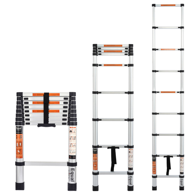 Equal 8.5 FT. Aluminium Folding Telescopic Ladder/Portable and Extension Ladder for Home