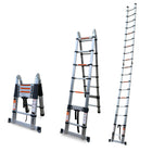 Equal 16.5 FT. Portable and Extension Folding A-Type 2-in-1 Aluminum Ladder