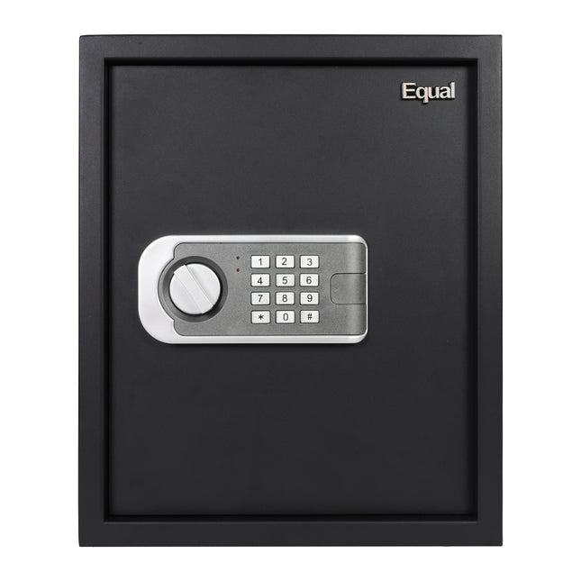 Equal 48L SecureLitePro Digital Safe Locker with Pincode Access and Emergency Key - Matte Black