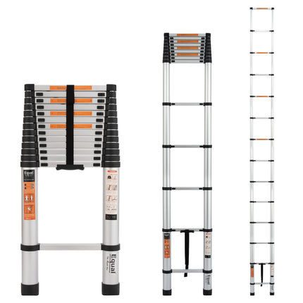 Equal 18 FT. Aluminium Folding Telescopic Ladder/Portable and Extension Ladder for Home