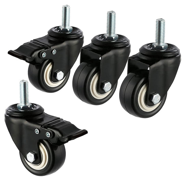 Equal 2 Inch Furniture Caster Wheels For Home/Office & Cabinets (Pack Of 4)