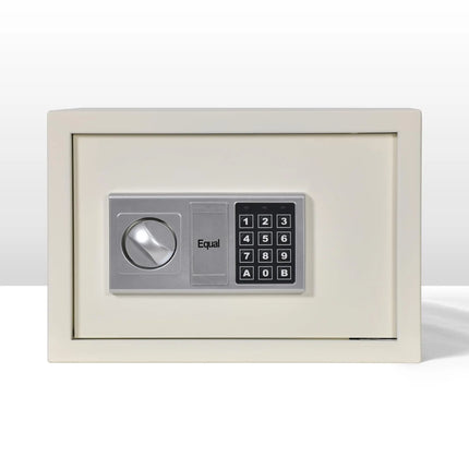 Equal Retro 20L digital safe locker closed front view with PIN keypad