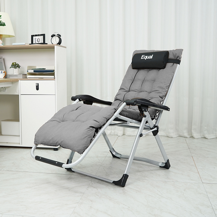 Equal Mild Steel Zero Gravity Reclining Lounge and Folding Recliner Chair (Grey)