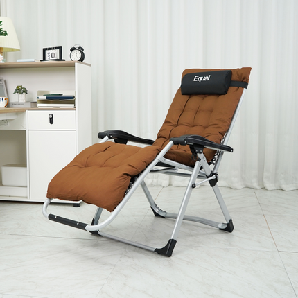 Equal Mild Steel Zero Gravity Reclining Lounge and Folding Recliner Chair (Coffee Brown)
