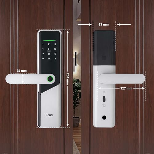 Equal Smart Door Lock S8 WiFi in Silver – Fingerprint & 5 More Unlock Methods