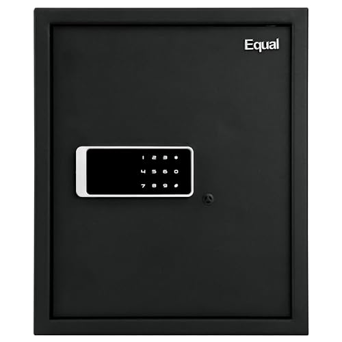 Equal 48L SecureX Pro Digital Safe Locker with Touchpad and Motorized Locking Mechanism - Matte Black