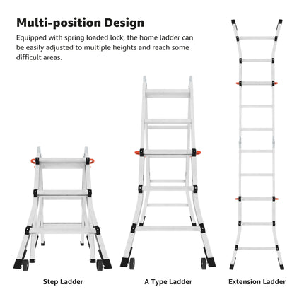 10 ft. aluminum multipurpose ladder key feature