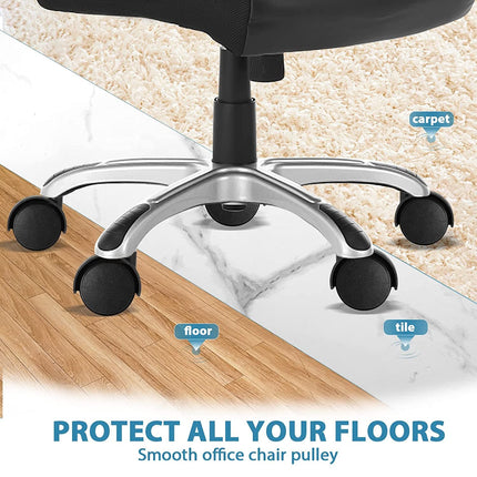 Equal 2 inch pack of 5 chair caster wheels safe for carpet, wood and tile flooring