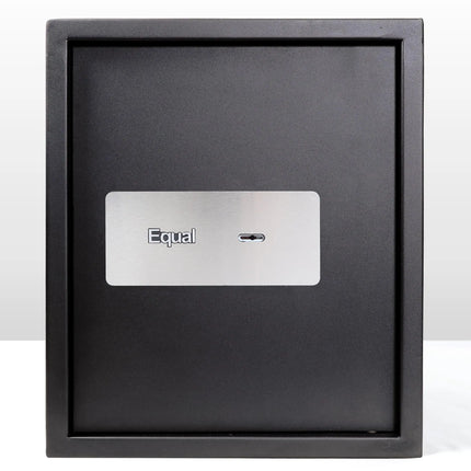 Equal 48L key lock safe front view with stainless steel plate