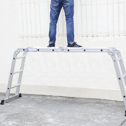 Equal 15 FT. Folding Ladder, 7-in-1 Multi Purpose Extension Aluminum Ladder