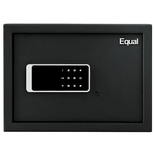 Equal 20L SecureX Pro Safe Locker for Home | Motorised Electronic Safe Locker with Touch Screen Pincode Access and Emergency Key | 3 Years Limited Warranty | 20 Liter - Matte Black