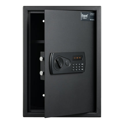 Equal 55L SecureX Digital Safe Locker with Pincode Access and Emergency Key - Black
