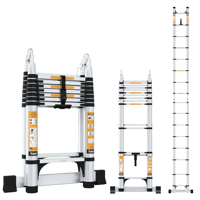 Equal 16.5 FT A-Type Aluminium Telescopic Ladder – 150kg EN131