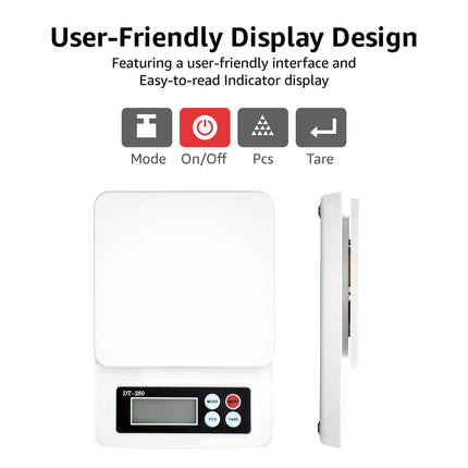 Equal 10Kg Kitchen Scale Multipurpose Portable Electronic Digital Weighing Scale