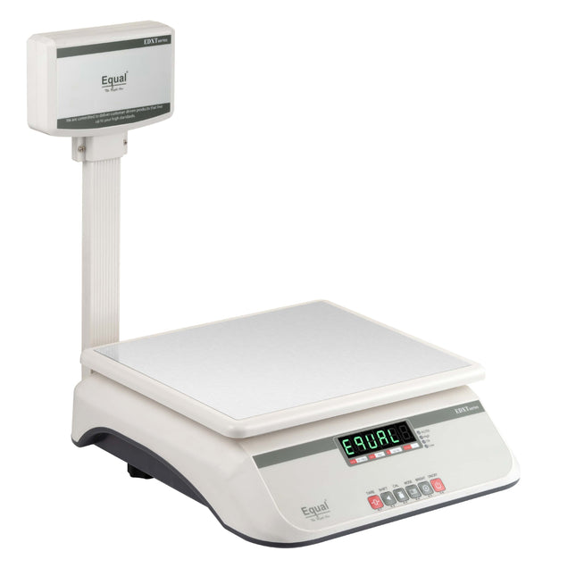 Equal 40kg Capacity Electronics Digital Table Top Kitchen Weighing Scale w/Pole, 250x300mm