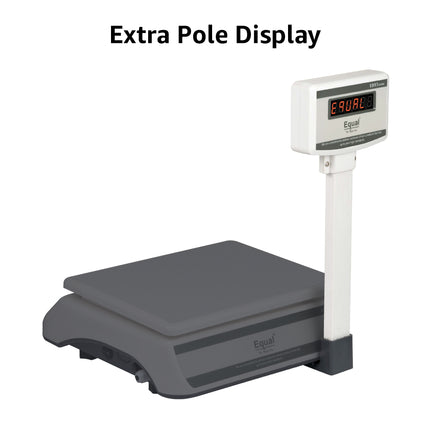 Equal 30kg Capacity Electronics Digital Table Top Kitchen Weighing Scale w/Pole, 250x300mm