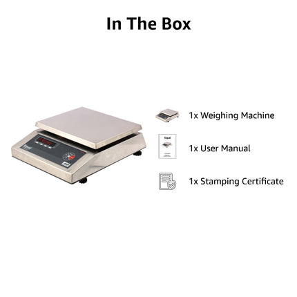 Equal 10/20/30kg Capacity Electronics Digital Table Top Kitchen Weighing Scale; 240x280mm