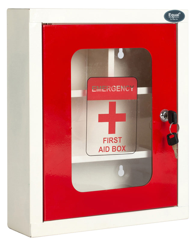 Equal Wall Mount Multi Partition First Aid Box for Home/Office/School Buildings