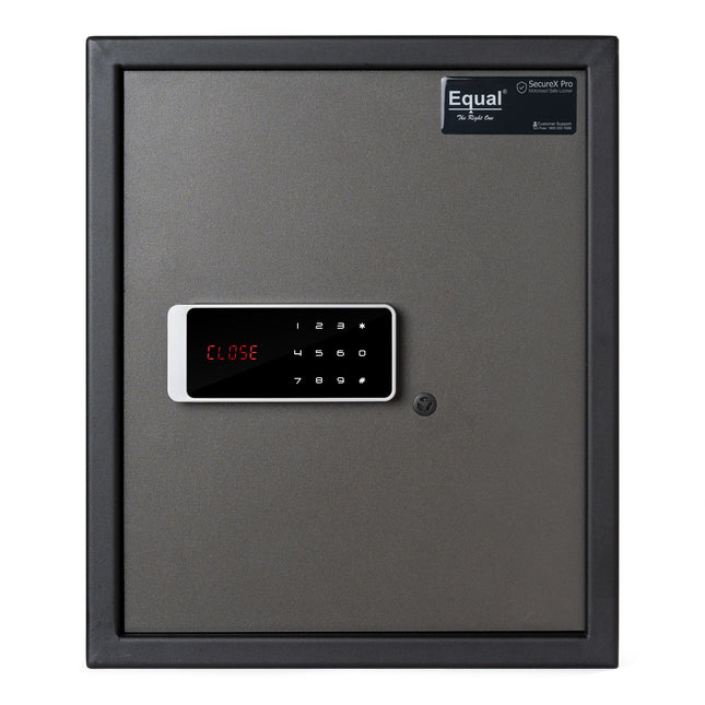 Equal 48L SecureX Pro Digital Safe Locker with Touchpad and Motorized Locking Mechanism - Black