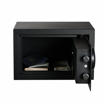 Equal SecureLite 12L Safe Locker | Digital Pincode + Emergency Key + Anti-Saw Bolts | Matte Black