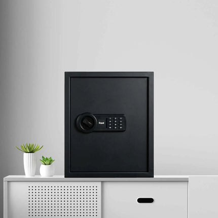 Equal SecureLite 48L Safe Locker | Digital Pincode + Emergency Key + Anti-Saw Bolts | Matte Black