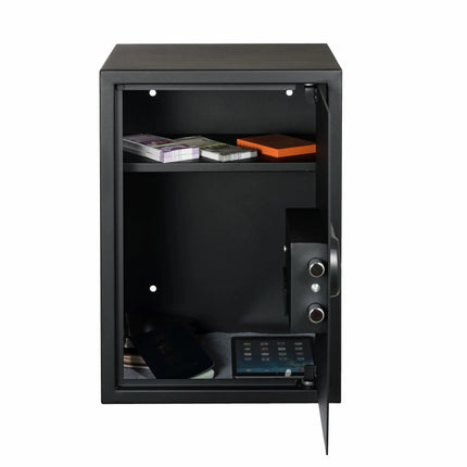 Equal SecureLite 55L Safe Locker | Digital Pincode + Emergency Key + Anti-Saw Bolts | Matte Black