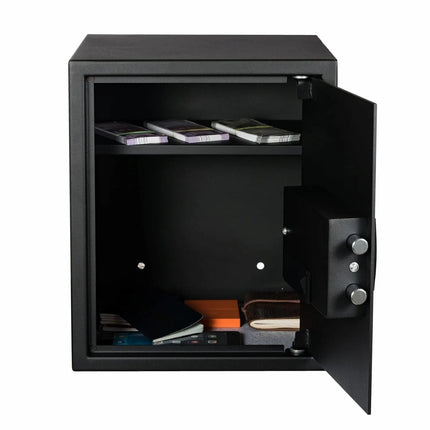 Equal SecureX 48L Safe Locker | Digital Pincode + Emergency Key + Digital Display | Black