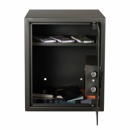 Equal SecureLitePro 48L Safe Locker | Digital Pincode + Emergency Key + Anti-Saw Bolts | Grey