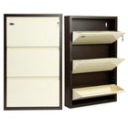 Equal 3-Door Wall Mounted Metal Shoe Rack – Lock & Key | 9–12 Pairs