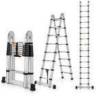 Equal 24.5 FT Stainless Steel A-Type Telescopic Ladder – 150kg EN131
