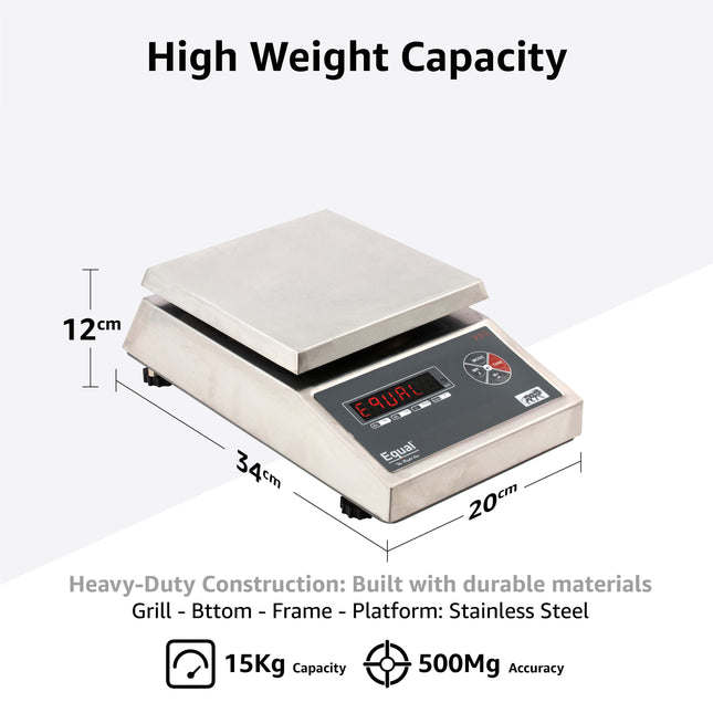 Equal 10kg High Precision Lab & Jewellery Scale – 0.5g Accuracy