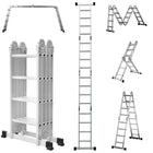 Equal 15 FT. Folding Ladder, 7-in-1 Multi Purpose Extension Aluminum Ladder