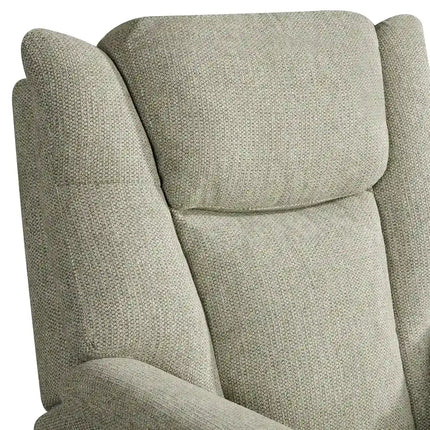 Equal DrapeLux 1 Seater Motorized Recliner Sofa - Light Green Fabric, Extra Back Support, Eucalyptus Wood Frame, 5-Year Warranty