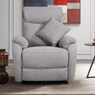 Equal Vero Relax 1 Seater Motorized Recliner Sofa - Dark Grey Fabric, Extra Back Support, Eucalyptus Wood Frame, 5-Year Warranty