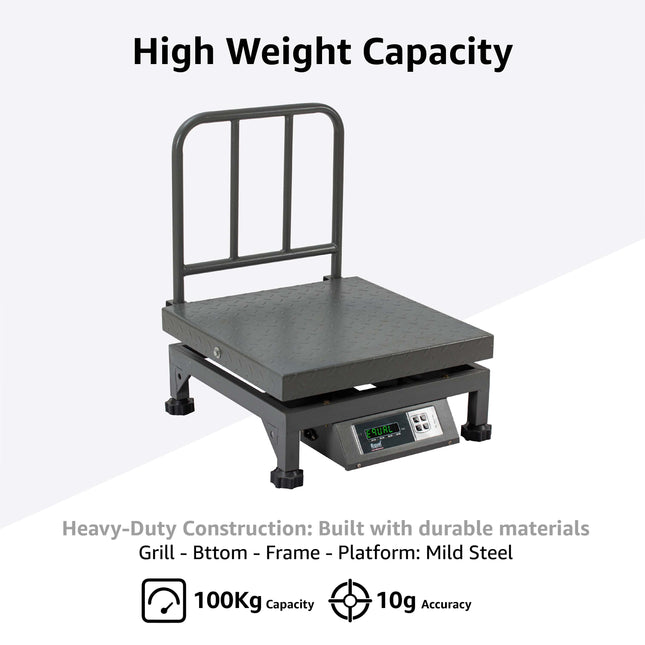 Equal 100kg Mild Steel Portable Field/Chicken Weighing Scale – 400x400mm