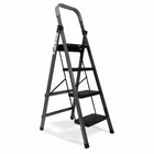 Equal Carbon-Series 4-Step Folding Ladder with anti-slip steps and rubber grip handle