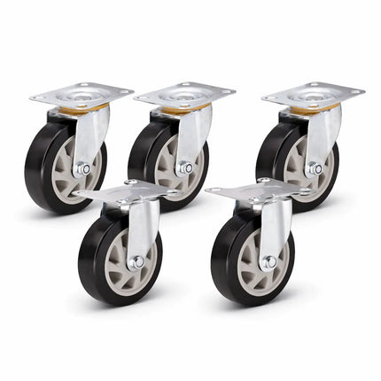 Equal pack of 5 wheels for platform trolley caster