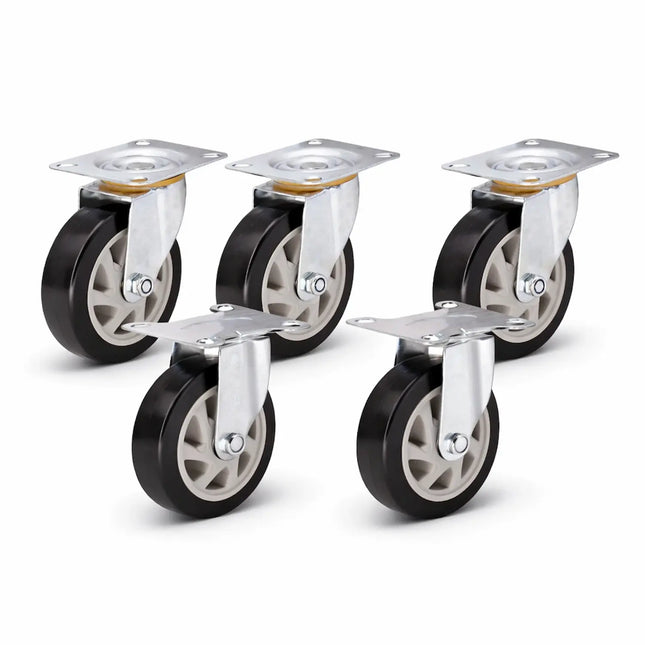 Equal pack of 5 wheels for platform trolley caster