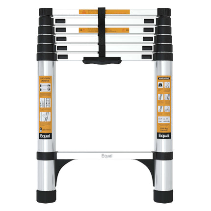 Equal 6.5 FT Aluminium Telescopic Ladder 150kg EN131 Certified